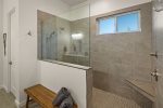 Spacious walk in shower